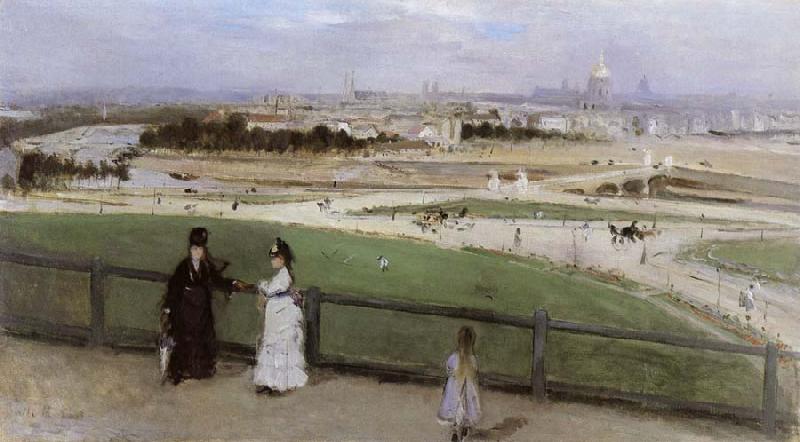Berthe Morisot Face on Paris from Trocadero oil painting picture